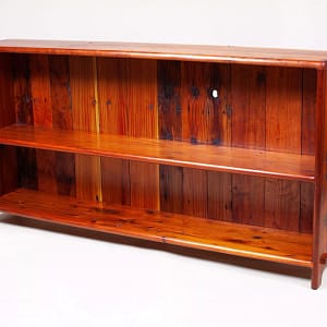 Two Shelf Bookcase #1, Hand Made, Crafted and Joined, From Reclaimed Redwood.