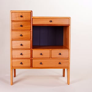 Solid wood cabinet, hand crafted and joined from western red cedar