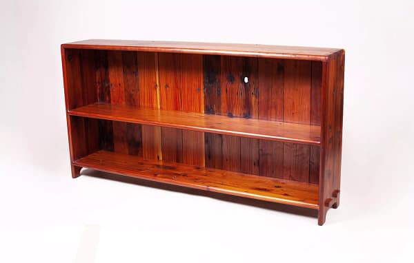 Two Shelf Bookcase #2, Hand Made, Crafted and Joined, From Reclaimed Redwood.